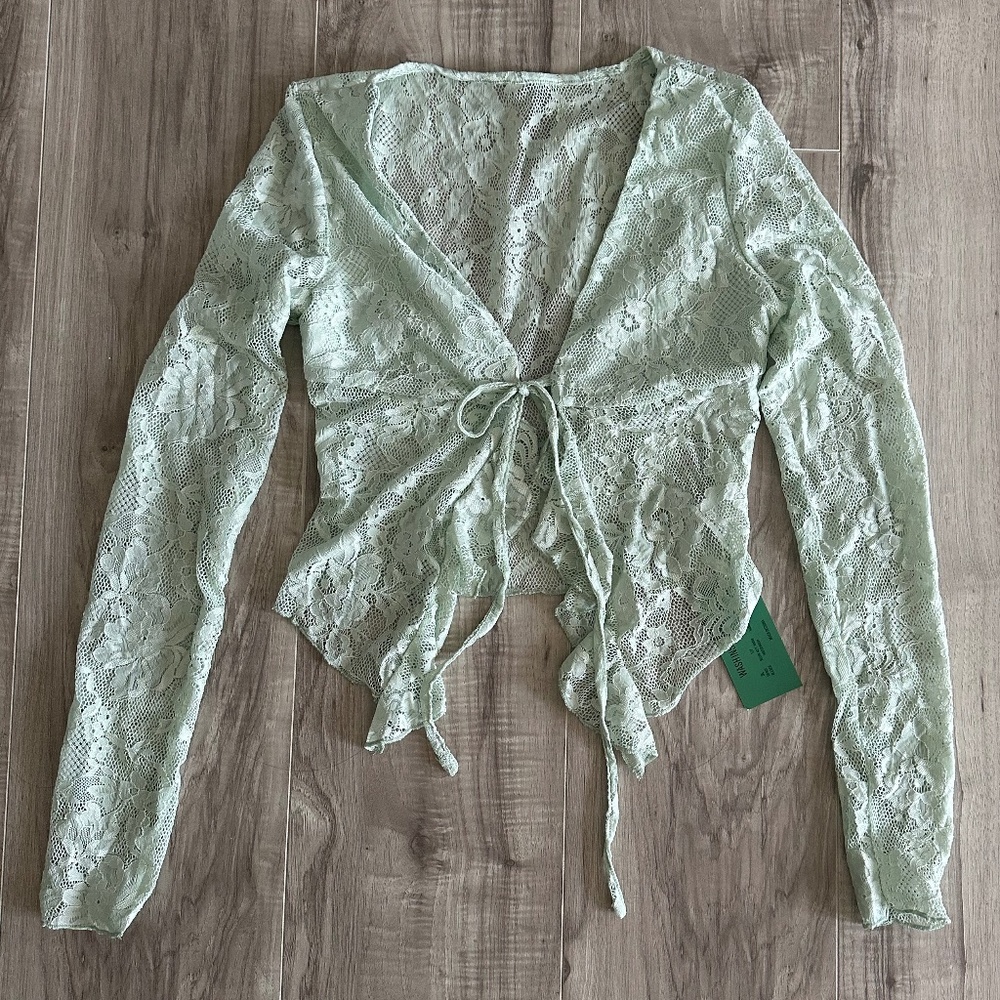Y2K Tie Front Top